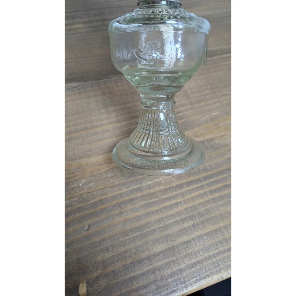 Paloma Vintage Glass Oil Lamp Clear Embossed Bird Hurricane Lantern 13 Inch Box - Picture 8 of 16